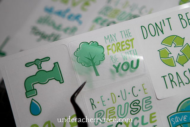 Under A Cherry Tree: How to cut Clear Sticker Paper